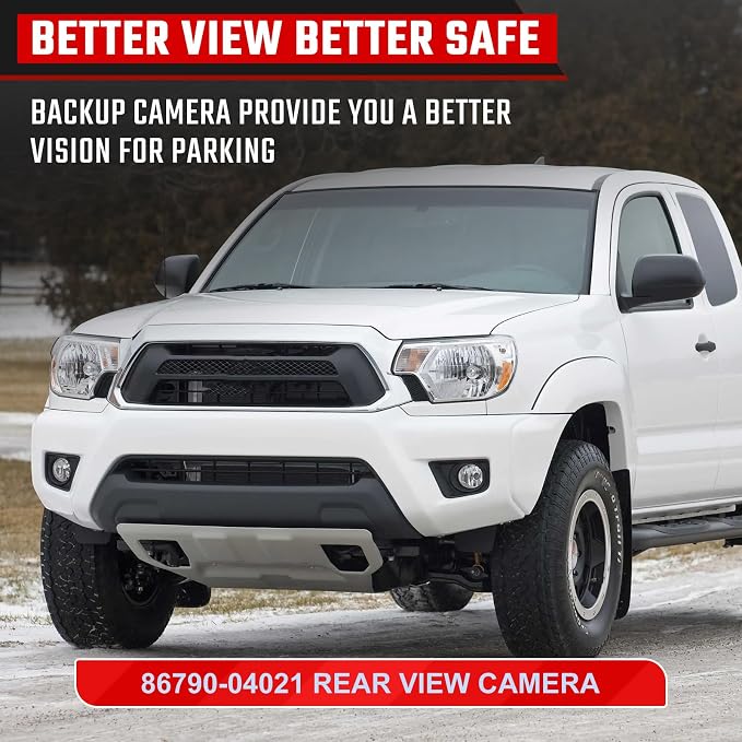 Backup Camera Rear View Camera Fit for Toyota Tacoma 2014 2015 Parking Park Assist Camera Replaces #86790-04021 86790-04020,6 Pins