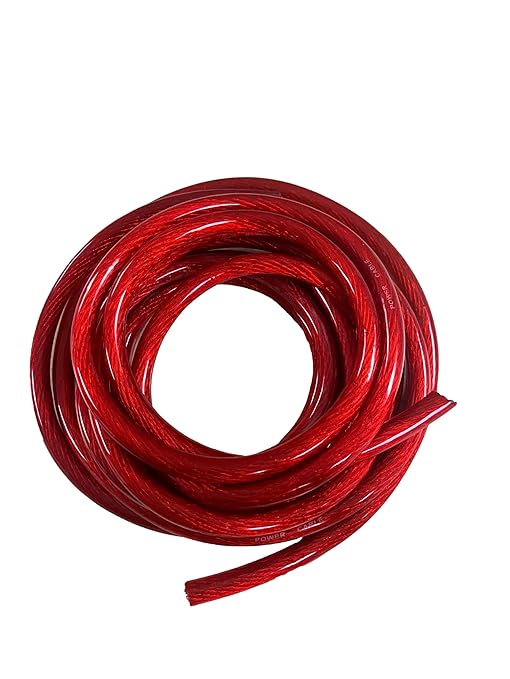 IMC Audio 1/0 Gauge CCA Power Red Wire Cable (50ft Red) Battery Cable Wire, Automotive, Car Audio Speaker Home Stereo System, RV Trailer, Amp Wiring 0 Guage Power Wire Cable 0 Car Audio