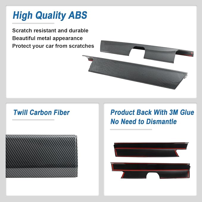 Carbon Fiber Central Control Dashboard Panel Cover Compatible with Tesla Cybertruck 2024-2026