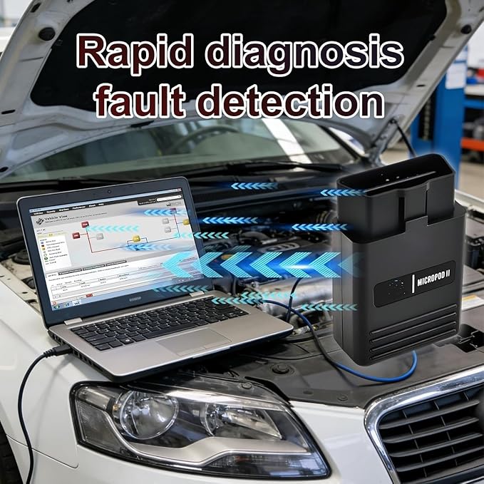Micropod 2 V17.04.27 MicroPod II Programming Scanner for Chrysle-for D0dge/for Je-p, OBD-2 Car Diagnostic Tool DBRIII Multi-Languages Available