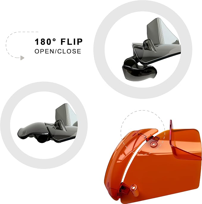 Side Wings Wind Air Deflector Fairing Fit for Harley 2024-2026 CVO Road Glide ST FLTRXSTSE 2024-2026 Road Glide FLTRX 2023-2025 CVO Road Glide FLTRXSE (Orange)