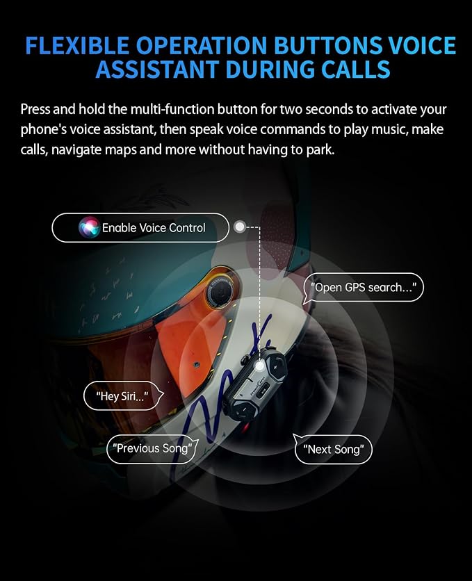 FreedConn Free+ Motorcycle Helmet Bluetooth Headset, 256 Riders 2000m Intercom, Auto-Join Mesh Network Motorcycle Communication Systems with Noise Cancellation, Hi-Res Audio for Group Ride, 1 Pack