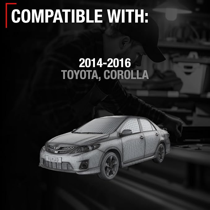 Rear View Backup Camera, Reverse Park Assist - Compatible with 2014-2016 Toyota Corolla - OEM 867A002010, TO1960122