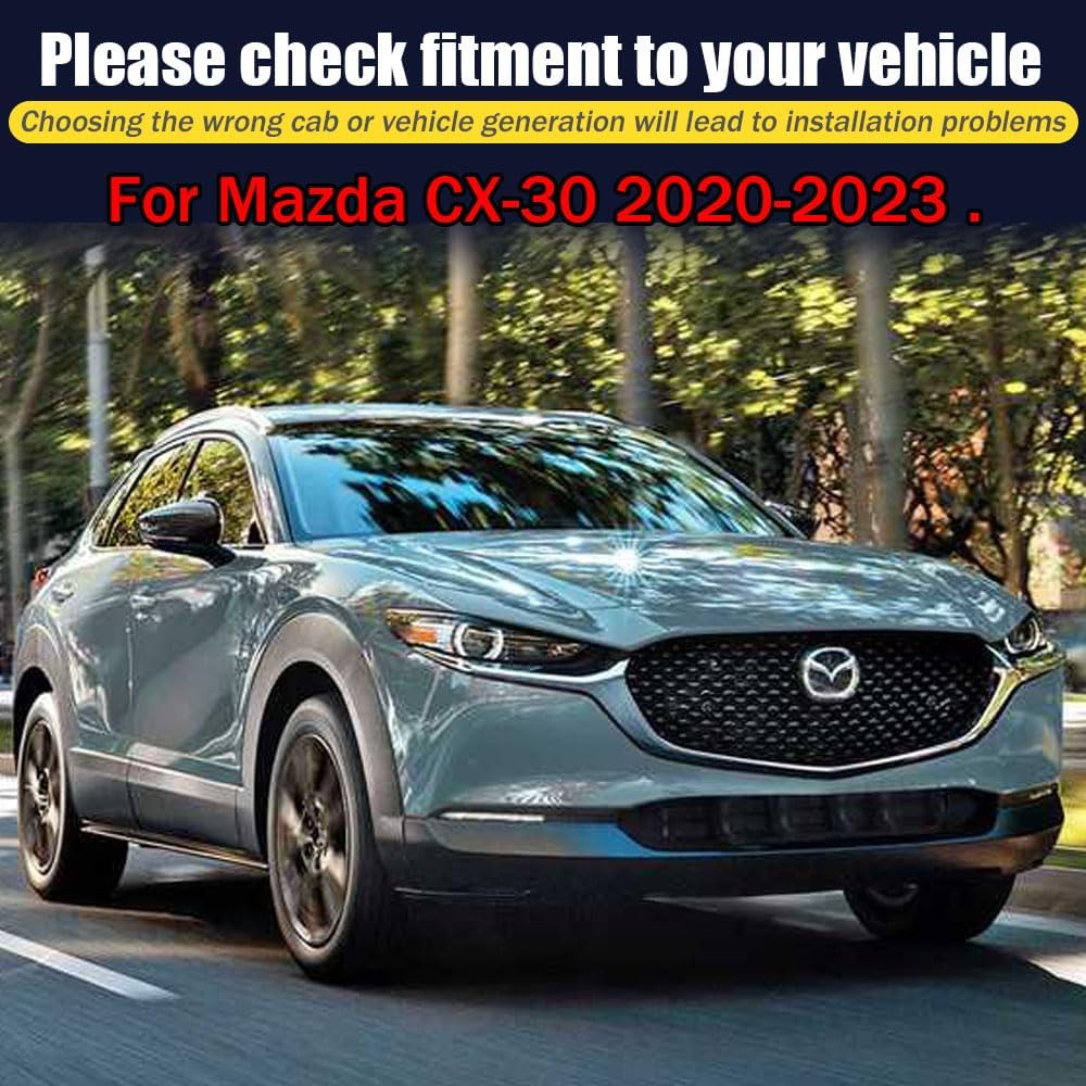 Rain Guards for Mazda CX-30 2020-2023, Tape-on Side Window Deflectors for Mazda CX-30, Window Visors for Mazda Cars, for Mazda Car Accessories 4 Rain Guards & 2 Car Coasters