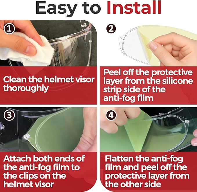 Anti-Fog Insert Compatible with Shoei Helmet Shield Lens, Fits for Helmets, Ensures Clear Vision for Motorcycle Riding