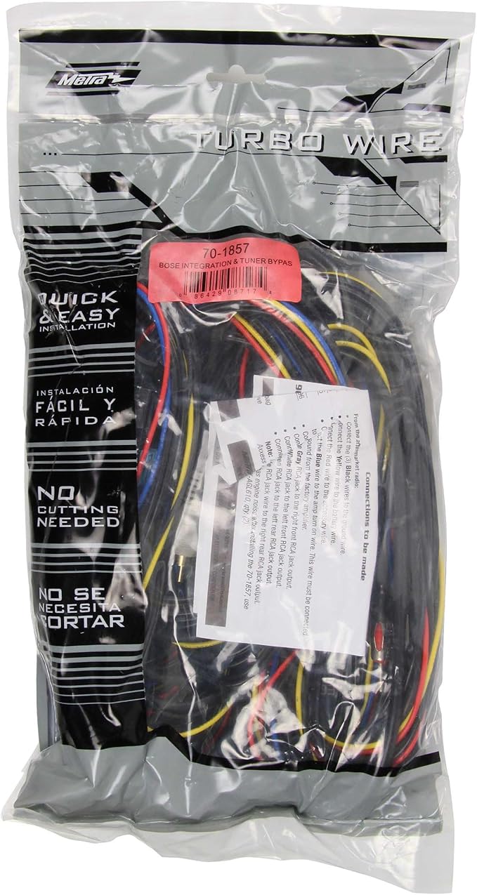 Metra 70-1857 Tuner Relocation and Bose Integration Harness for Select GM Vehicles