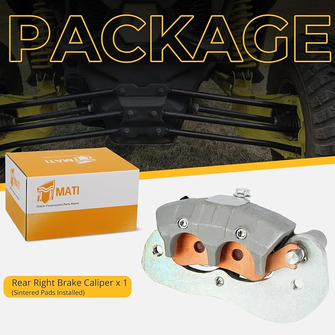Rear Right Brake Caliper & Sintered Pads for Maverick X3 Turbo 2017-2022, MPN# 705601515 705601892