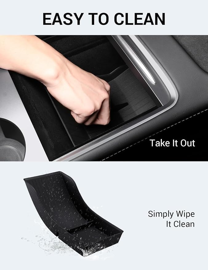 BASENOR 2023 2022 2021 Tesla Model 3 Trunk Storage Bins and Model 3 Lower Center Console Organizer