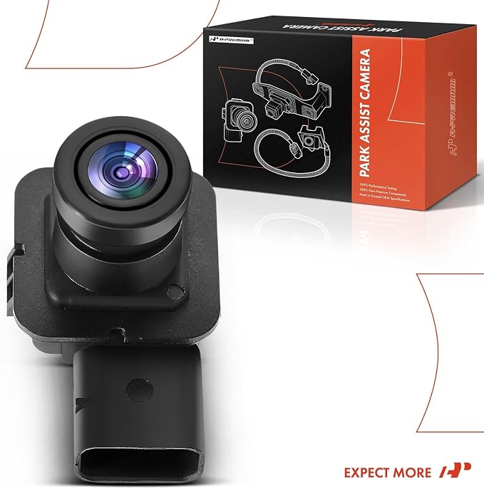 A-Premium Park Assist Camera Rear View Backup Reverse Camera Compatible with Select Ford Models - 2015 2016 2017 Expedition Sport Utility - Replace# FL1Z19G490A
