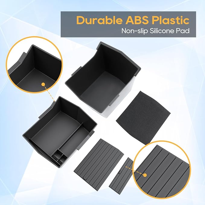 5PCS for Forester Center Console Organizer for 2025 Forester (Base/Sport/Limited/Touring) Middle Armrest Storage Box,Non-Slip Waterproof Interior Accessories - NOT for 2025 Wilderness,NOT FOR 2026