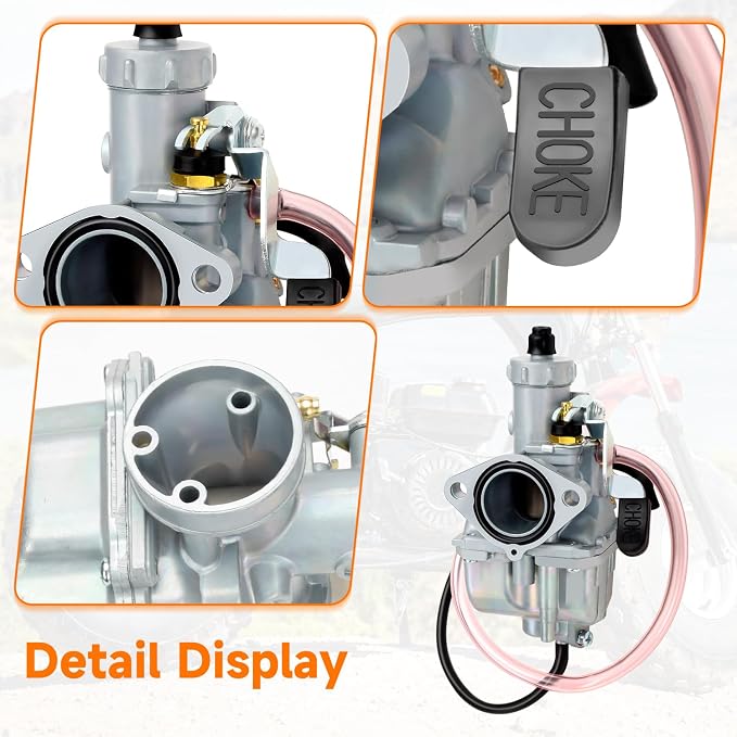 FVRITO VM22 Carburetor Flywheel Stage 2 Kit Compatible with Predator 212 Non Hemi Engine Coleman CT200U CT200U-EX BT200X Mini Bike 212cc 196cc GX200 KT196 Go Kart Parts Exhaust Pipe Throttle Assembly