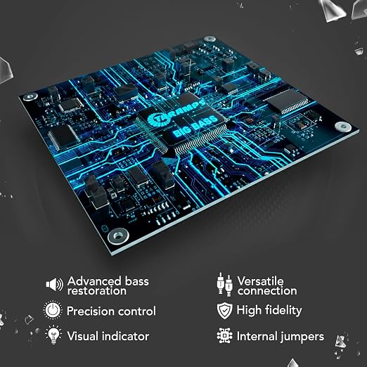 Taramps Big Bass DSP Car Audio Processor Deep Bass Enhancer with Adjustable Frequency and Sweep Controls Subwoofer Impact Booster for Powerful Car Audio Systems