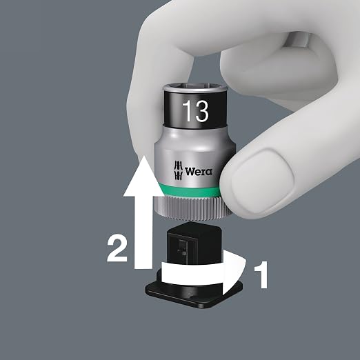 WERA 05004203001 8790 HMC HF 1 Zyklop Socket Set with 1/2" Drive, with Holding Function, 10 Pieces