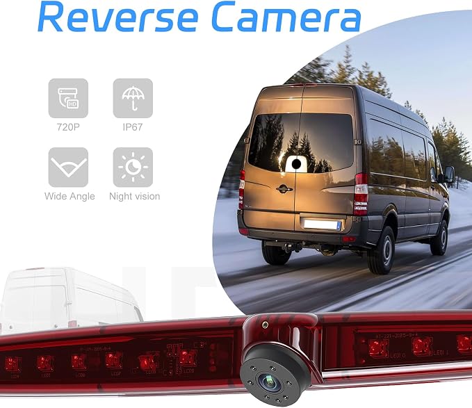 Back up Camera for Cars IP67 Waterproof Reverse Camera with 140°Viewing Angle Night Vision Rear View Camera