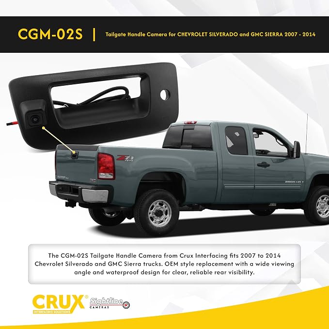 CRUX | CGM-02S | Sierra - Silverado 2007-2014 Tailgate Handle Camera