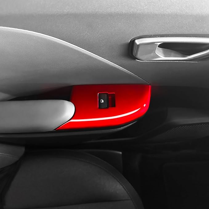 YOUTOOCAR Door Lock Switch Covers Compatible with Kia K4 2025 Accessories (Red)