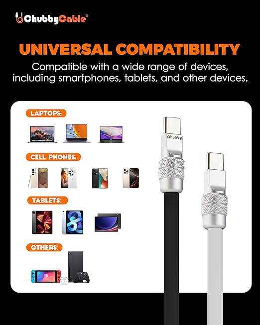 chubbycable Couple Chubby 2 Pack 120W USB C Cable Extra Thick Silicone Fast Charging Cable Compatible with iPhone 17-15 Series iPad Galaxy Series, Pink+Green, USB-A to Type-C, 19.6FT
