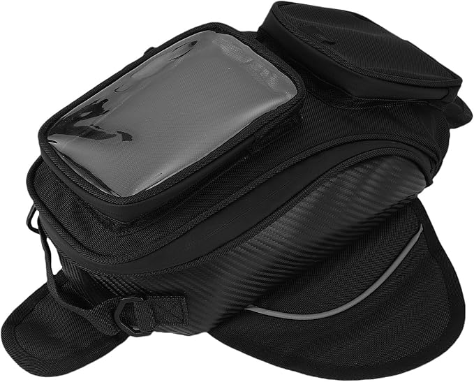 Estink Motorcycle Bag, Rainproof Oxford Cloth Motorbike Tank Bag with Magnetic Fastening, Convenient for Riding and Navigation