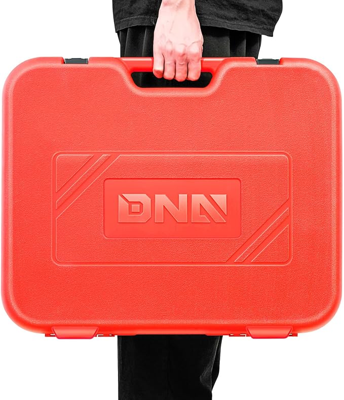 DNA MOTORING 28pcs Radiator Coolant Pressure Tester Vacuum Refill Tool Kit for Most Vehicles,with Carrying Case,Red,TOOLS-00315