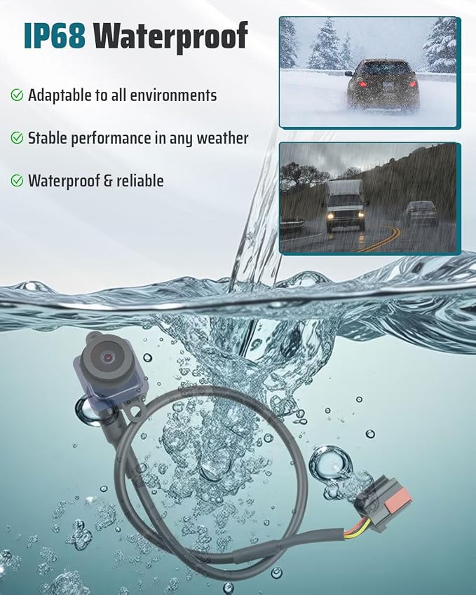 68284643AC Rear View Backup Camera Fit for Ram ProMaster 1500 2500 3500 2016-2023, Reverse Camera Replacement, HD Night Vision Waterproof