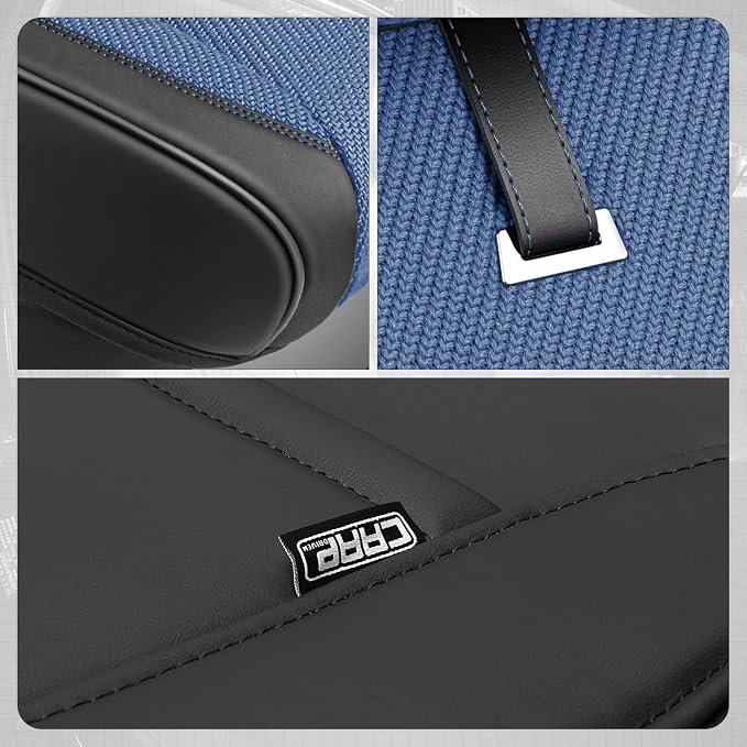 Drive Series Front Row Set Seat Covers Universal for Cars Trucks SUV, Navy Blue, CA-SC-Drive-F-NB