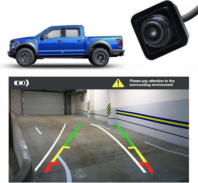 YULU AHD Front View Camera, Night Vision 170°Wide Angle for Ford F150 Fusion Mondeo Ranger Mustang Explorer (15-17 F150 Wide View)