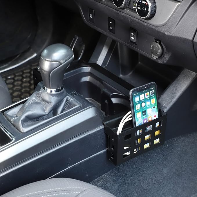 Toyota Tacoma 2016-2023 Console Organizer - Center Console Storage Box with Phone Storage, Both Sides Storage Box, Accessories