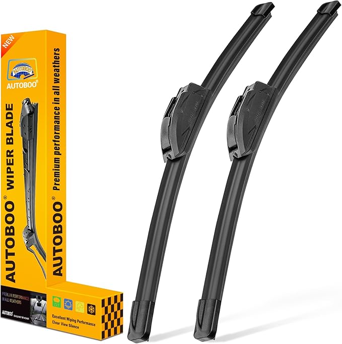 AUTOBOO 24" and 22" Windshield Wipers Blades (Pack Of 2),OEM Quality Premium All-Seasons Wiper blades,Stable and Quiet Armor wiper blades
