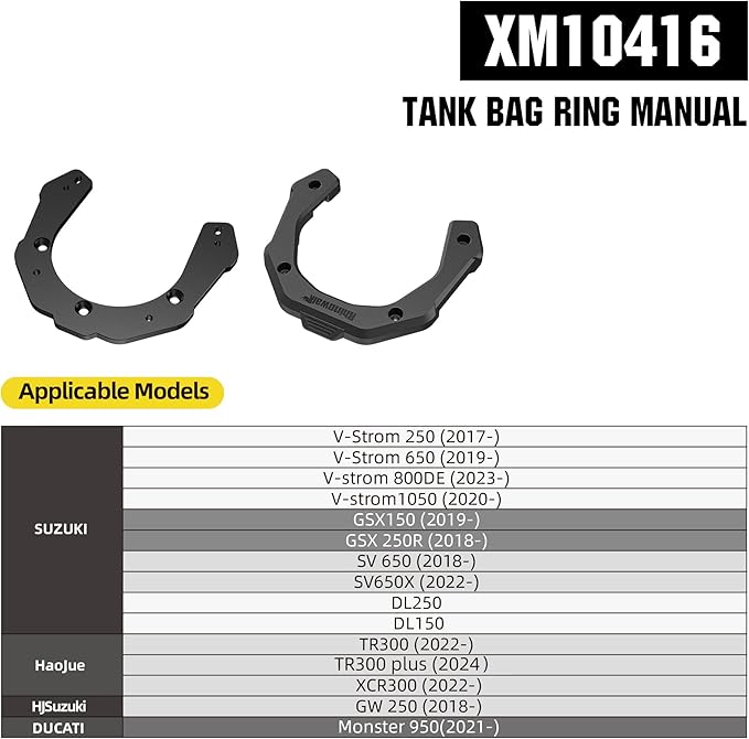 Rhinowalk Motorcycle Tank Bag Magnetic Quick Release 5-6.5L Expandable Capacity Motorbike Storage Bag Backpack with Rain Cover (XM10416)