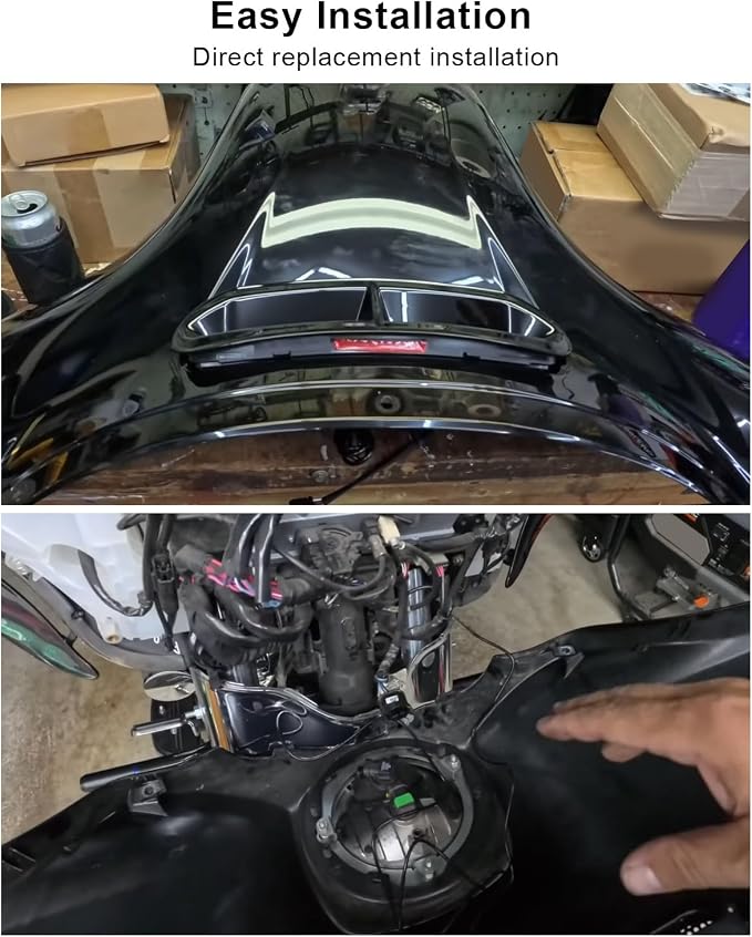 Motorcycle LED Fairing Vent Light Fit for Harley Touring Street Glide/Electra Glide/Tri Glide 2014-2023, Front Fairing Vent Accent DRL & Turn Signal Light Chrome Silver