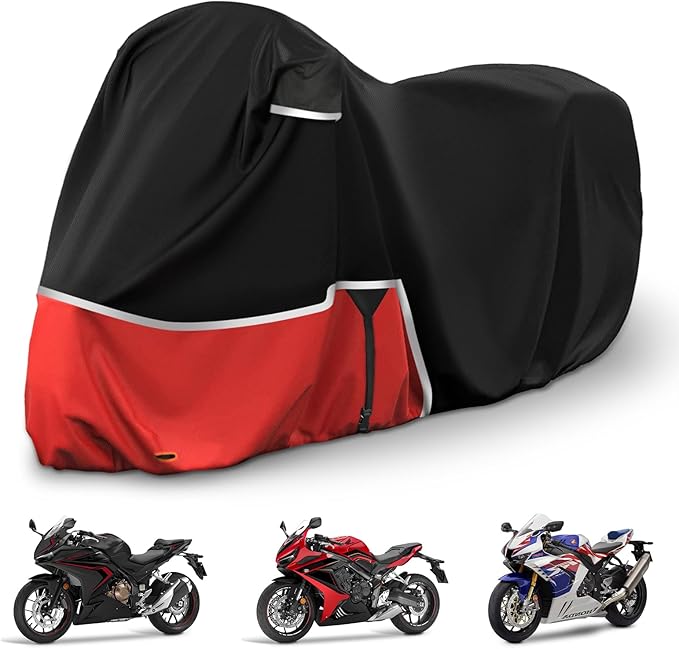 Waterproof Motorcycle Cover Replace for Honda CBR600RR CBR1000RR /CBR500R CBR650R CB1000R Sport/Standard Model, 420D Oxford Cloth Motorcycle Cover for Snow Rain Dust Protection