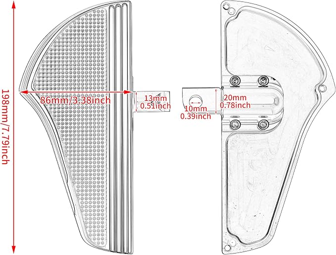 Motorcycle Passenger Driver Rider Floorboards Kit Fit for Harley Touring Electra Glide Road Glide Road King Street Glide 1986-2025, 1986-2017 Softail FL, 2012-2016 FLD, 2008-2025 Trike Chrome