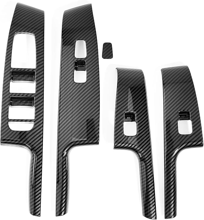 4PCS Door Lock Switch Covers Trim Compatible with Soul 2020-2026 Accessories (Carbon Fiber Pattern)