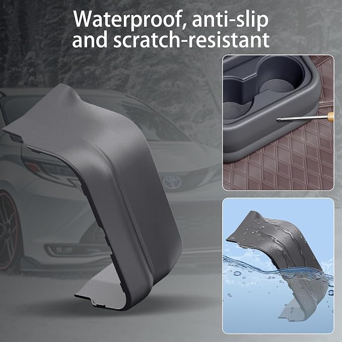 Center Console Rear Cup Holder Anti Kick Cover for Sienna 2021 2022 2023 2024 2025 2026,Rear Cup Holder Panel Cover for Sienna LE Limited Platinum SE XLE XSE