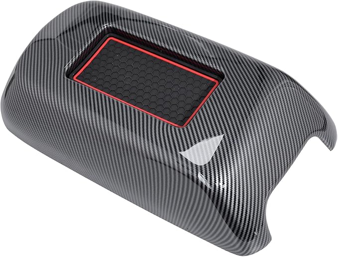 for Dodge Charger for Chrysler 300 Interior Accessories Center Console Organizer Armrest Box Cover Trim ABS Carbon Fiber