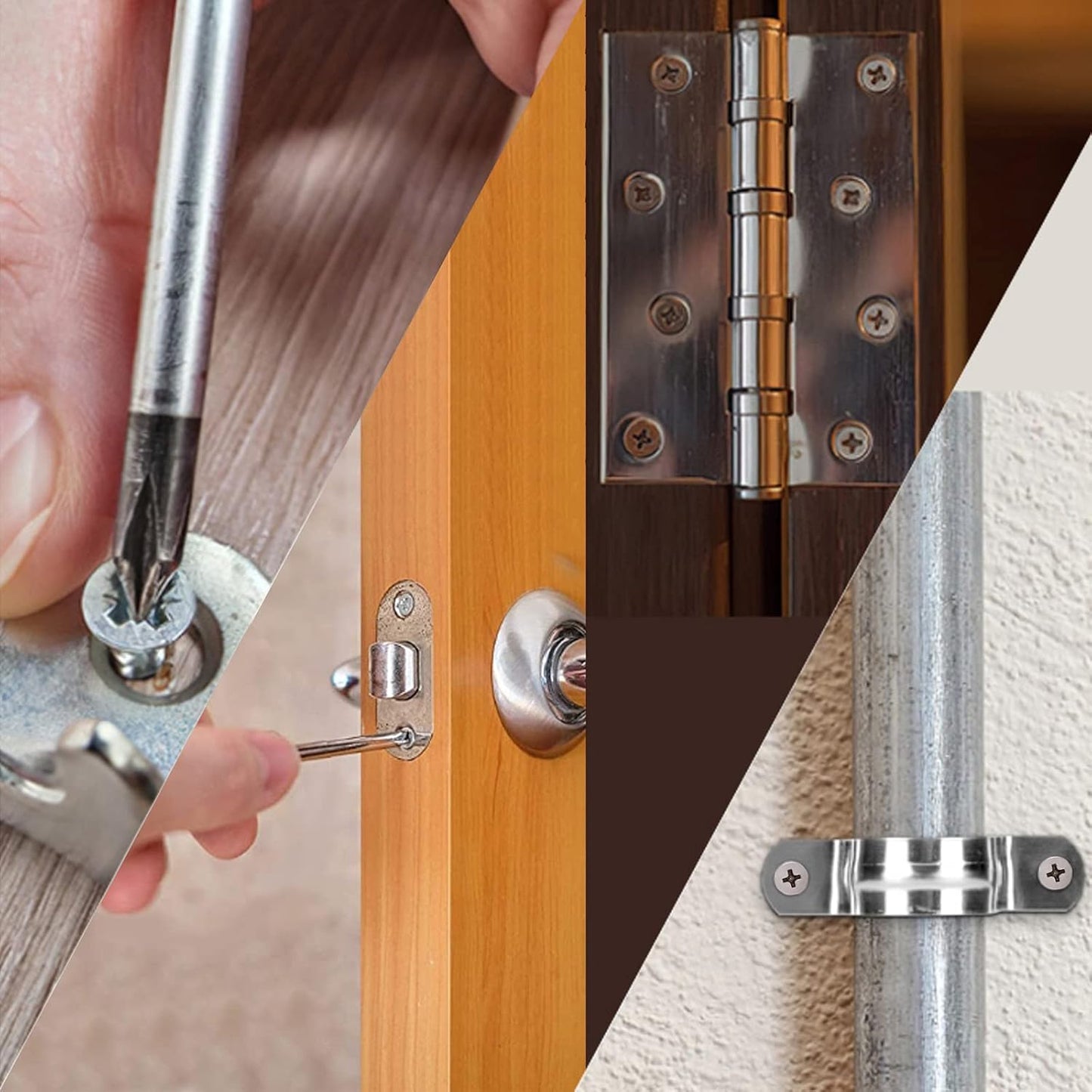 #6 x 3/4" Wood Screw 100Pcs 18-8 (304) Stainless Steel Screws Flat Head Phillips Fast Self Tapping Drywall Screws by SG TZH