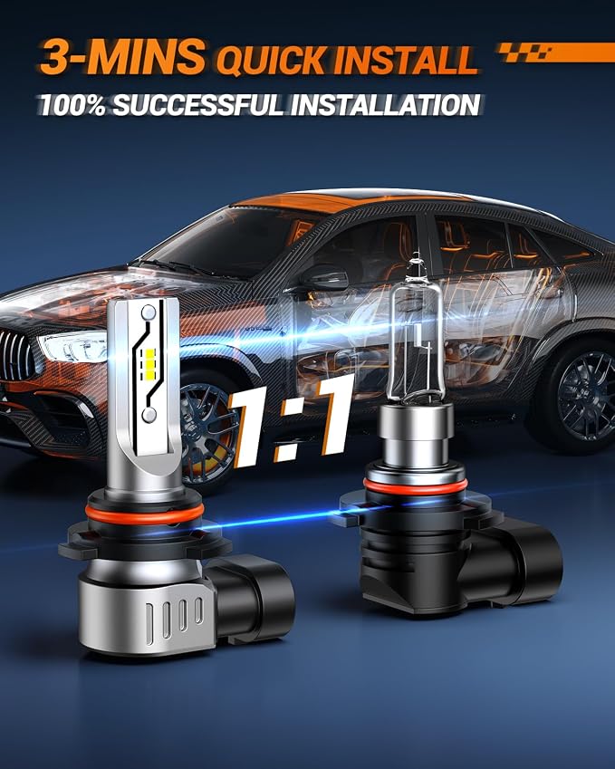 SEALIGHT ππππ HB4 Fog Light Bulbs or DRL, 6500K 10000LM ππππ/HB4 Fog Lights Bulbs Fog Lights or Daytime Running Light, 1:1 Size Plug ang Play, Non-polarity, 2 Pack
