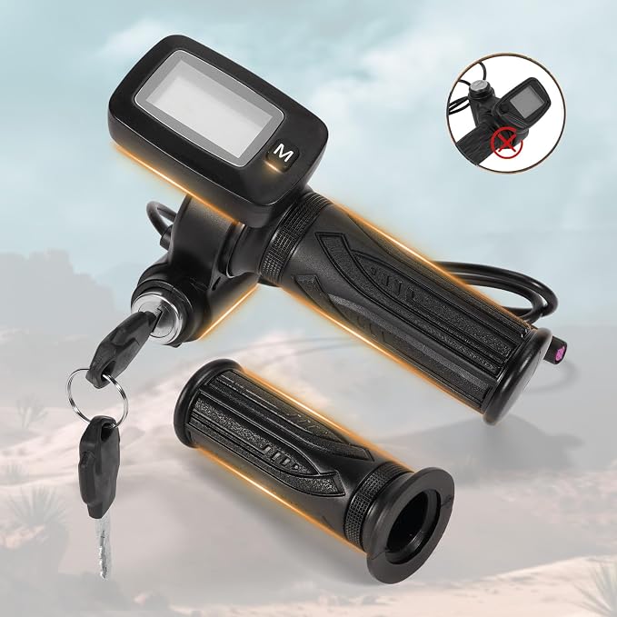 Upgraded E-Bike Throttle 48V w/M Button Fits for Tutti/Tutto/Tuttio Soleil01 Electric Dirt Bike Soleil 01 Only New Version (with M), Non-Interchangeable with Old Throttle (Without M)