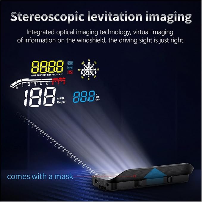 Universal HUD OBD2 Head Up Display Speed Fuel Warning Alarm OBD Scanner Electronic Car Windscreen Projector Data Diagnostic Tool