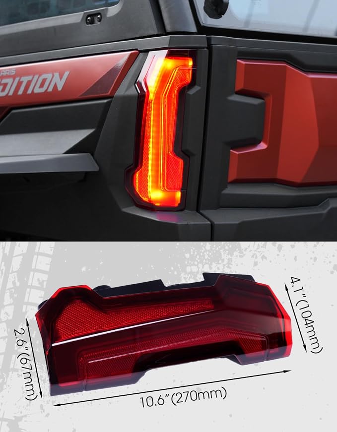 A & UTV PRO Red LED Taillights for 2024+ Polaris Xpedition XP/XP 5, Red Brake & Stop Lights for ADV/ADV 5, Compatible with Polaris Expedition Accessories, Replaces #2416628, 2416629