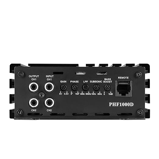 PLINIUS PHF1000D car Audio Amplifier Monoblock Class D MOSFER 1000 watts RMS Remote Subwoofer Level Control