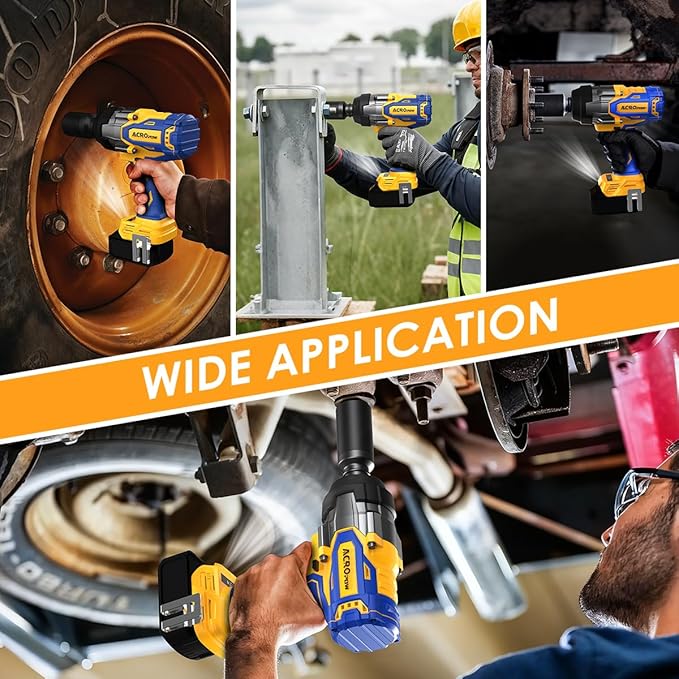 Cordless Impact Wrench Compatible with DEWALT 20V MAX Battery, 3/4” 1850FT-LBS Brushless High Torque Impact Driver, Auto-Stop Reverse, Variable Speed Heavy Duty Impact Gun(Bare Tool)