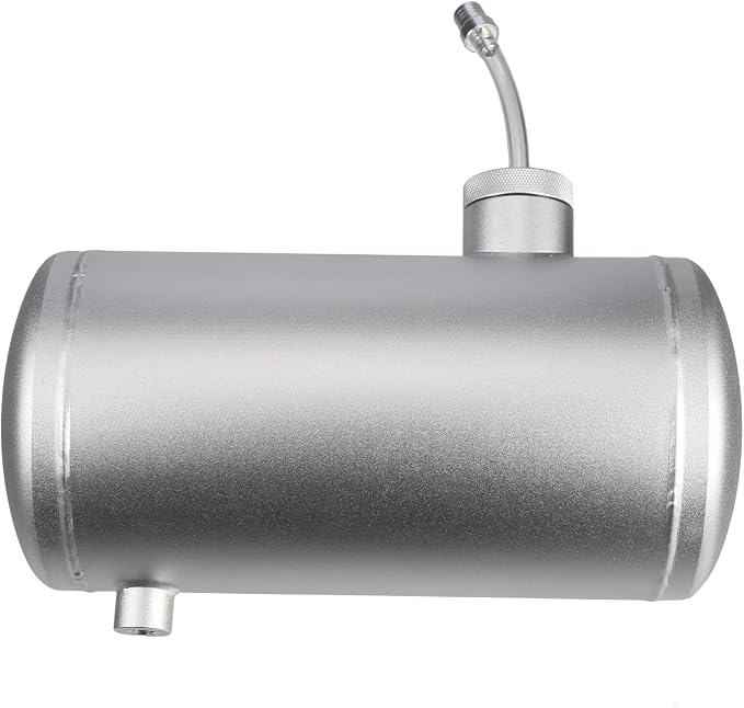 10x4.5" Aluminum alloy welding Gas Fuel Tank Cylinder For Coleman Powersports CT200U BT200X CT200u-ex,For Predator 212cc 196cc/6.5HP Go Kart and Gas Mini Bike,Dirt Gas Bike, Go Kart Parts(Silver)