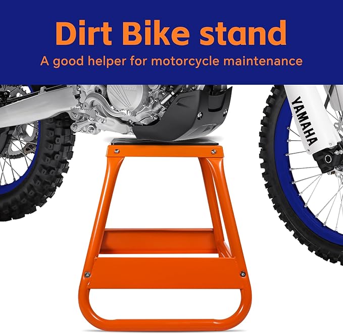 Dirt Bike Stand Motorcycle Center Stand with Non-Slip Pad, Heavy Duty Powersports Mini Bike Stand & Hoist Table for Dirtbike, Motorcycle, and Bike Maintenance-800LBS Capacity