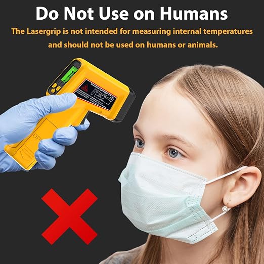 FKM Infrared Thermometer Gun Non-Contact Laser Temperature Gun,-58°F~986°F(-50°C~530°C) AdjustableEmissivity,Digital Thermometer Gun for Cooking,Oven,Griddle,Automotive,HVAC,Industrial,Not for Human
