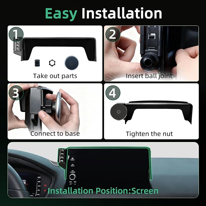 Phone Mount for Honda Civic (11th Gen,2022-2025 2026) & Acura Integra (7"/9" Screen),15W Wireless Car Charger, Magnetic Phone Holder, 360° Rotating,Hands Free,Storage Box,New Car Essentials,Car Gifts