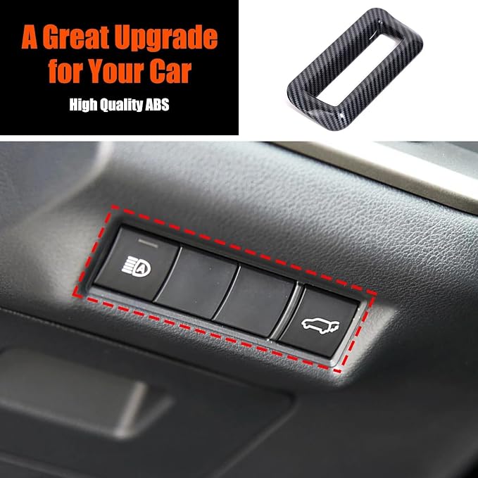 Multi Function Button Frame Interior Modifications Compatible with Toyota Grand Highlander 2024 2025 2026 Fit for 2024-2026 Grand Highlander ABS Accessories(Carbon Fiber)