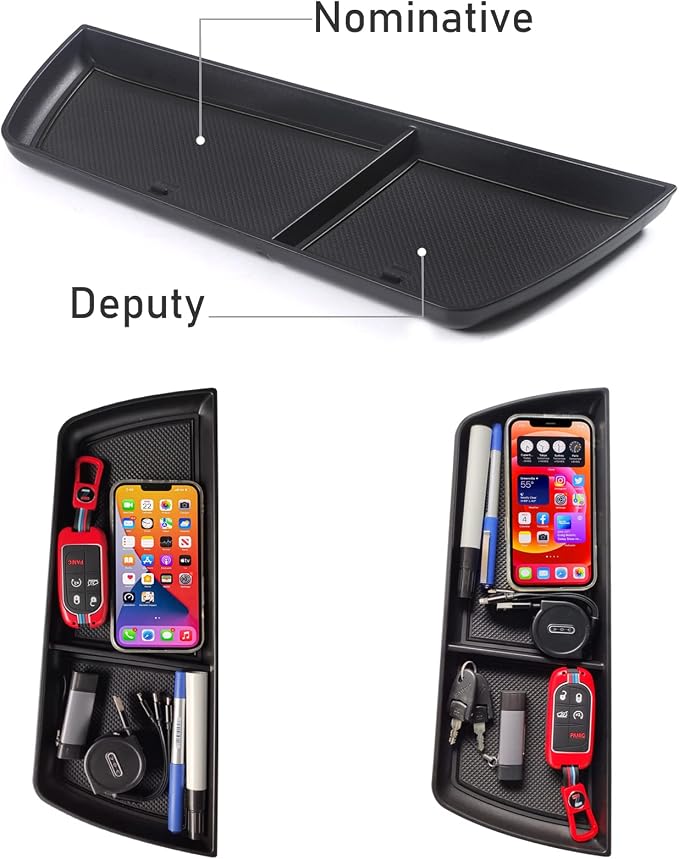 Jaronx Compatible with Dodge Lower Center Console Organizer And Glove Box Organizer For RAM 1500 2500 3500 2019-2022, (WILL NOT FIT FOR Tradesman,Classic, Longhorn or Limited Models)