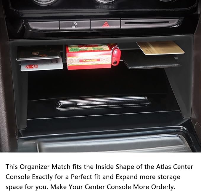 EDBETOS Center Console and Dashboard Storage Box Organizer Compatible with Atlas Accessories Cross Sport 2018-2022 2023
