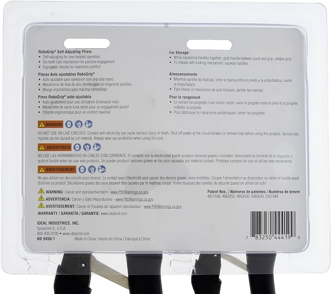 IDEAL INDUSTRIES 35-452 Robo Grip Pliers 7 in. and 10 in. 2 Pack